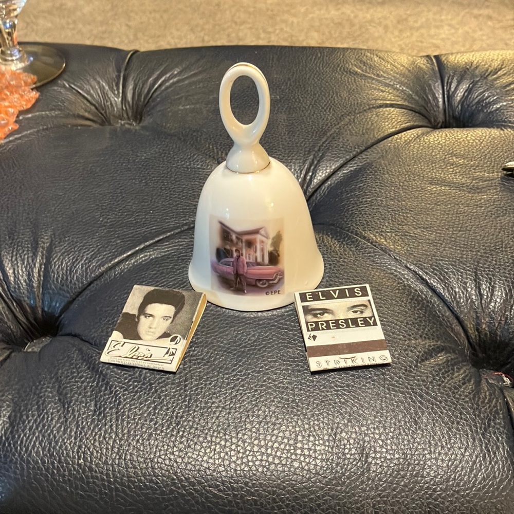 Pink Cadillac Graceland Bell with vintage matchbooks